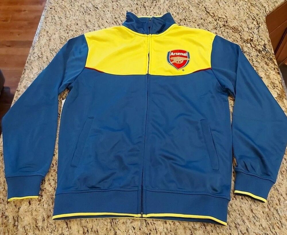 Arsenal Football Club Men's Zip-Up Jacket Official AFC Merchandise Small Soccer